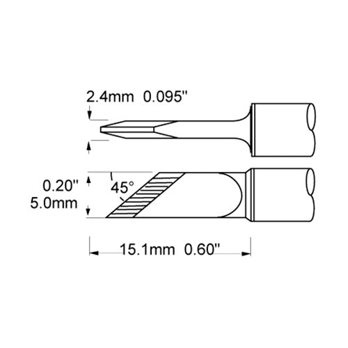 Metcal Rework Tip Knife 4.5mm (0.177