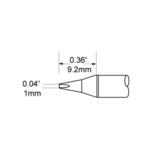 Metcal SFP Soldering Cartridge Chisel 30Deg 1.0mm (0.039