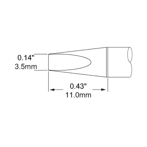 Metcal SFP Soldering Cartridge Chisel 3.5mm (0.138