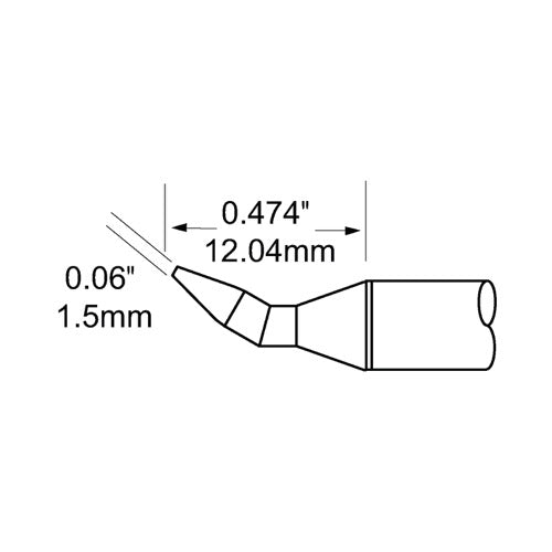Metcal SFP Soldering Cartridge Chisel Bent 1.5mm (0.059