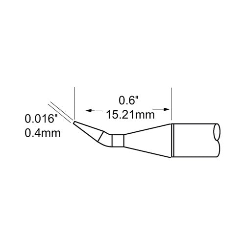 Metcal SFP Soldering Cartridge Conical Bent 0.4mm (0.016