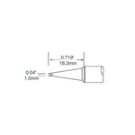 Metcal Soldering Tip Chisel 1mm (0.039