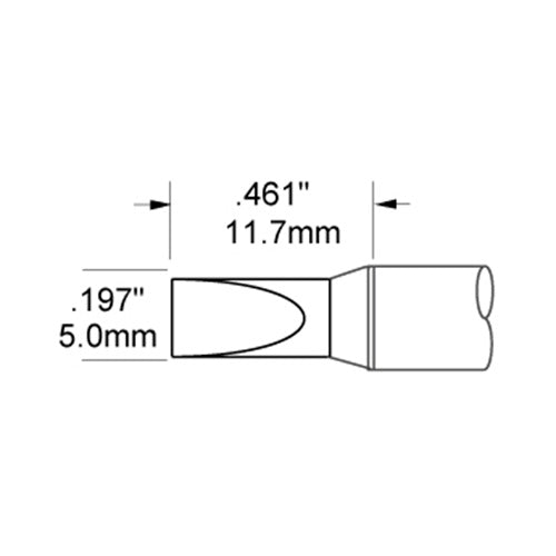 Metcal Soldering Tip Chisel 5mm (0.197