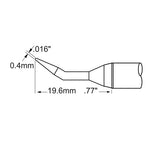 Metcal Soldering Tip Conical Bent 0.4mm (0.016