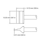 Metcal SMC Rework Cartridge Blade 15.0mm 600 Series SMC-6BL0015H
