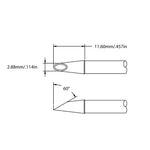Metcal SMC Rework Cartridge Concave Hoof 3.0mm 600 Series SMC-6HF0030V