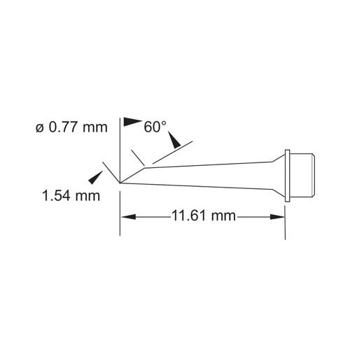 Metcal Cartridge Hoof 0.89mm 60 Deg SMC-6HF6009S