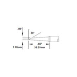 Metcal SMC Rework Cartridge Hoof 1.5x16.5mm LG 60° 700 Series SMC-7HF6015S