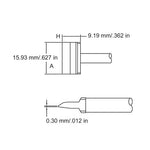Metcal SMC Rework Cartridge Blade 15.75mm 900 Series SMC-9BL0016S