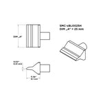 Metcal SMC Rework Cartridge HM Blade 25.0mm 900 Series SMC-9BL0025H