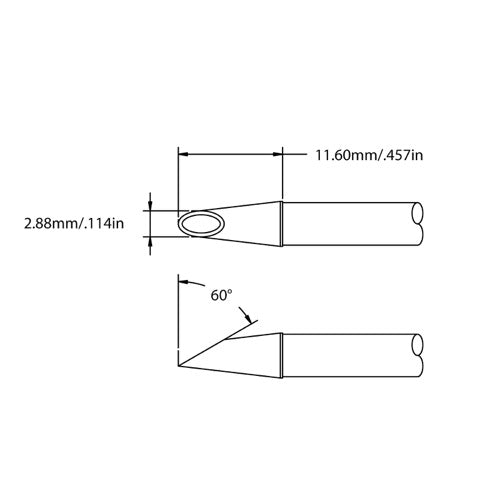 Metcal SMC Rework Cartridge Concave Hoof 3.0mm 900 Series SMC-9HF0030V