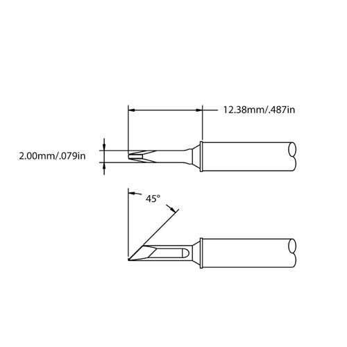 Metcal SMC Rework Cartridge Knife 2.5mm 900 Series SMC-9KN0025S