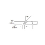 Metcal SMTC Rework Cartridge Knife Thin Tin Length 4.8mm (0.18