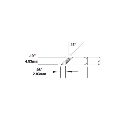 Metcal SMTC Rework Cartridge Knife Thin Tin Length 4.8mm (0.18