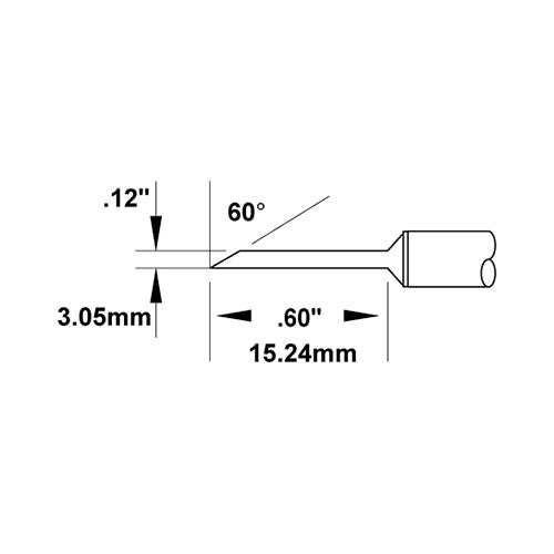 Metcal SMTC Rework Cartridge Hoof Long 3.0mm (0.12