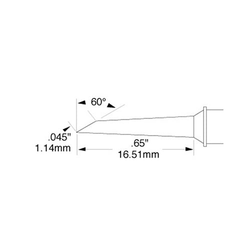 Metcal SMTC Rework Cartridge Hoof Long 1.1mm (0.04