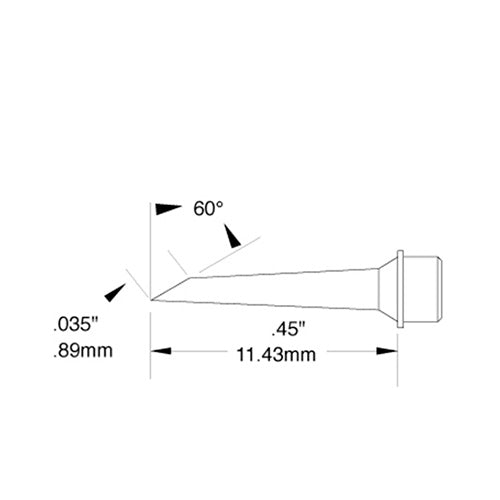 Metcal SMTC Rework Cartridge Hoof 0.89mm (0.035