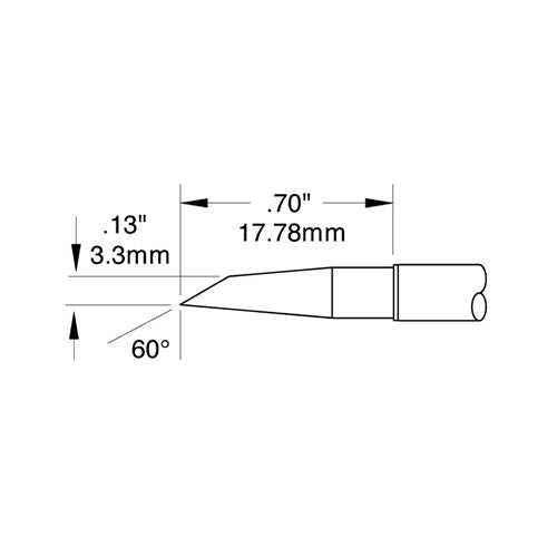 Metcal SMTC Rework Cartridge Hoof 3.3mm (0.13
