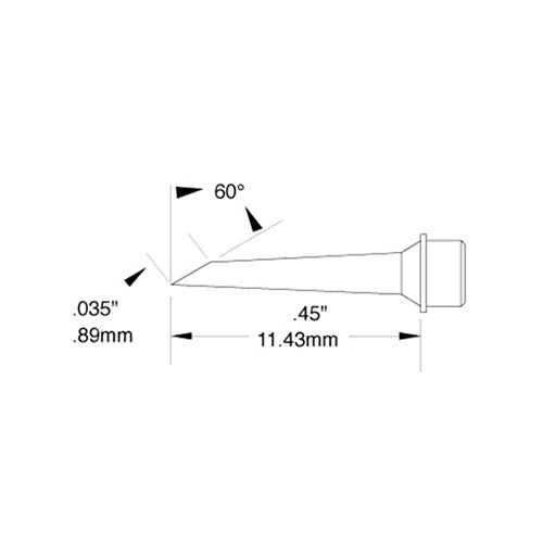 Metcal SMTC Rework Cartridge Hoof 0.89mm (0.035