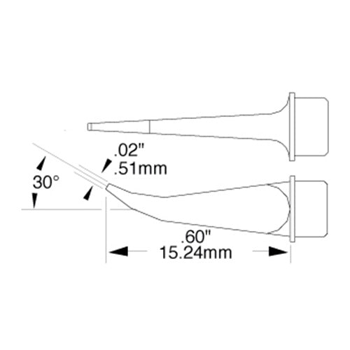 Metcal SMTC Rework Cartridge Hook Long 0.5mm (0.02