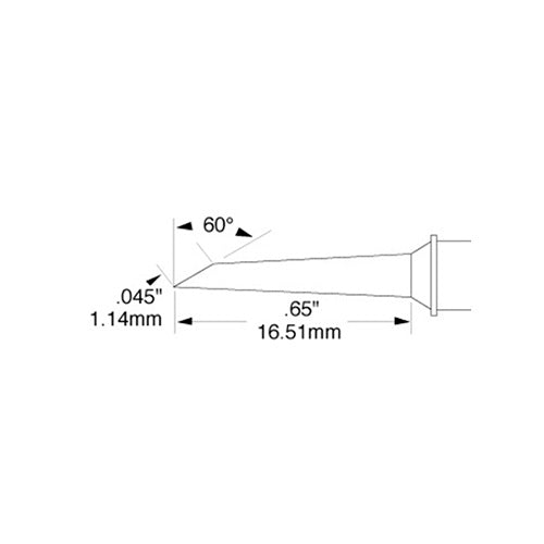 Metcal SMTC Rework Cartridge Hoof Long 1.1mm (0.04