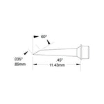 Metcal SMTC Rework Cartridge Hoof 0.89mm (0.035