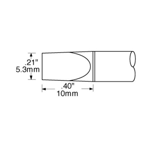 Metcal SSC Soldering Cartridge Chisel Extra Large 5.3mm (0.209