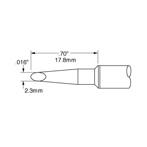 Metcal SSC Rework Cartridge Hoof 2.3mm (0.091