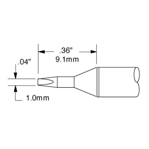 Metcal SSC Soldering Cartridge Conical Chisel 0.8mm (0.031
