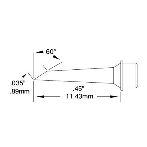 Metcal SSC Soldering Cartridge Chisel Extra Large 5.3mm (0.209