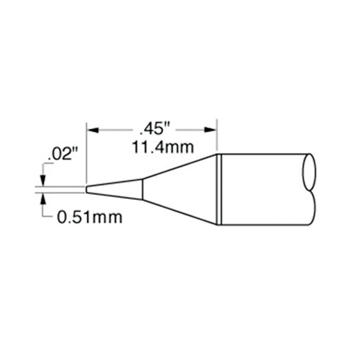 Metcal Cartridge Conical Sharp 0.5mm (0.02