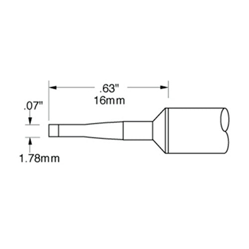 Metcal SSC Soldering Cartridge Chisel Bevel 0.4mm (0.016