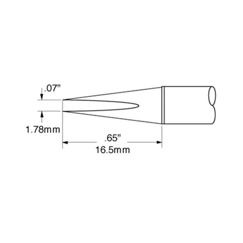 Metcal SSC Soldering Cartridge Chisel Long 1.78mm (0.07