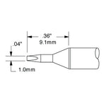 Metcal SSC Soldering Cartridge Long Reach Chisel 1mm Tip 9.1mm Tip Length SSC-771A