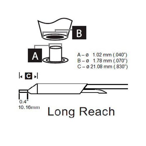 Metcal STDC Desolder Cartridge Long Reach ID=1.27mm (0.05