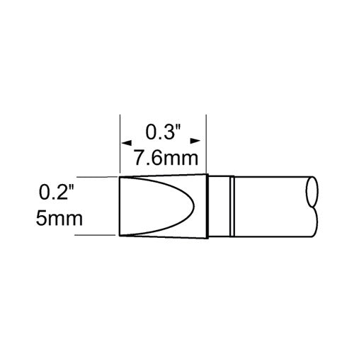Metcal CCV Soldering Rework Tip Blade (WxL) 25.0mm x 9.1mm STP-CH50