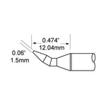 Metcal STP Soldering Rework Tip Chisel Bent ID=1.5mm (0.059