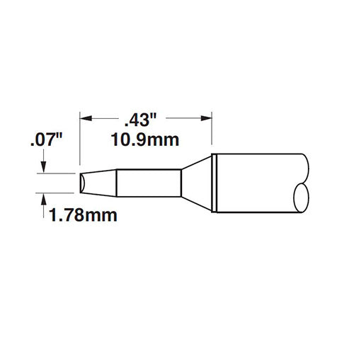 Metcal Cartridge Chisel 1.78mm (0.07