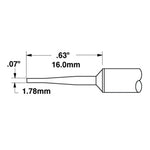 Metcal Chisel (STTC) (W x L) 1.78mm x 16.0mm 600 Series STTC-042