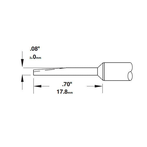 Metcal Chisel (STTC) U-Groove (∅ x L) 0.89mm x 8.4mm 600 Series STTC-083