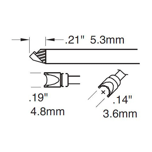 Metcal Cartridge Co-Axial 3.6mm (0.14