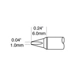 Metcal Chisel (STTC) Power (W x L) 1.0mm x 9.1mm 700 Series STTC-125P