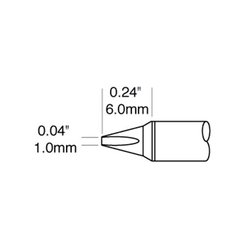Metcal Chisel (STTC) Power (W x L) 1.0mm x 9.1mm 700 Series STTC-125P