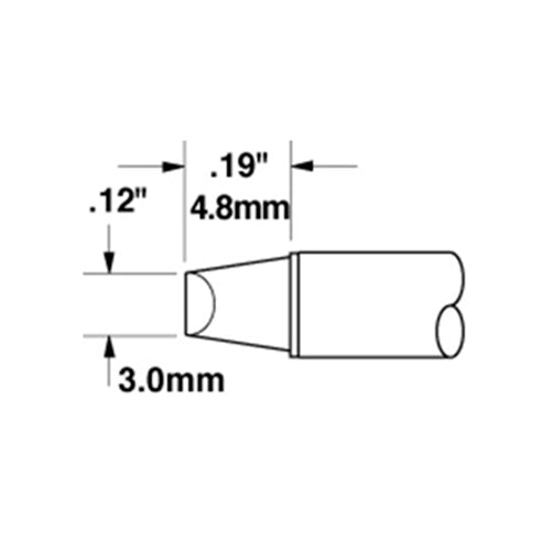 Metcal Chisel (STTC) Blunt (W x L) 3.0mm x 4.8mm 500 Series STTC-513