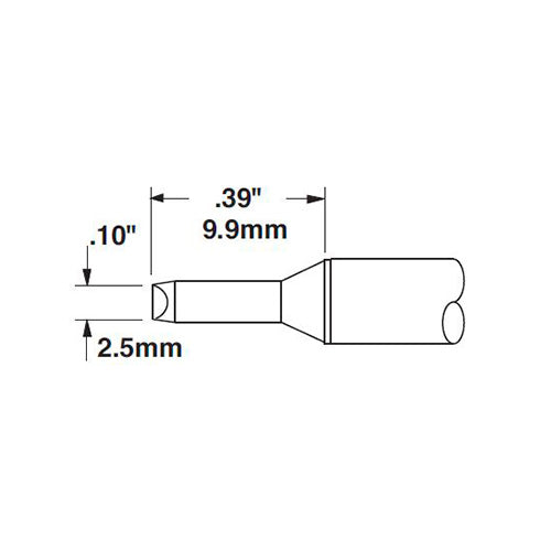 Metcal Chisel (STTC) 2.5mm 90° 500 Series STTC-533