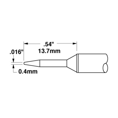 Metcal Conical (STTC) Narrow (∅ x L) 0.4 x 13.7mm 800 Series STTC-806