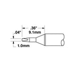 Metcal Chisel (STTC) Long Life (W x L) 1.0mm x 9.1mm 800 Series STTC-825LL