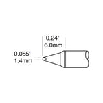 Metcal Conical Cartridge (GTC) Power (Ø x L) 0.5mm x 6.0mm STTC-838P