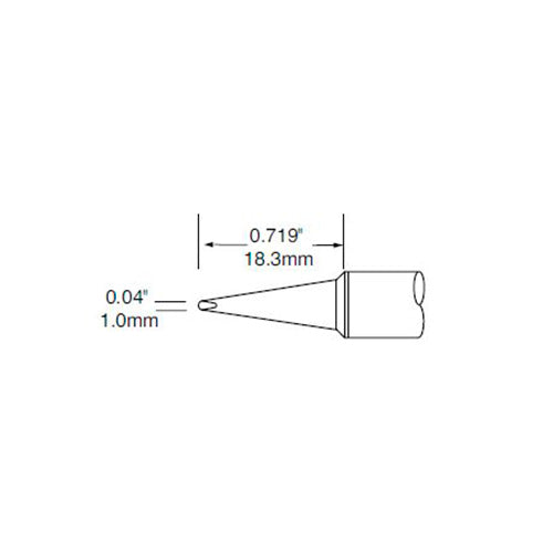Metcal Solder Tip Chisel 1mm (0.04