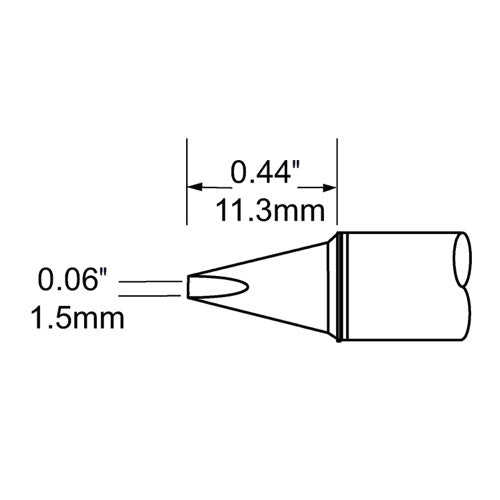 Metcal Solder Tip Chisel 1.5mm (0.06